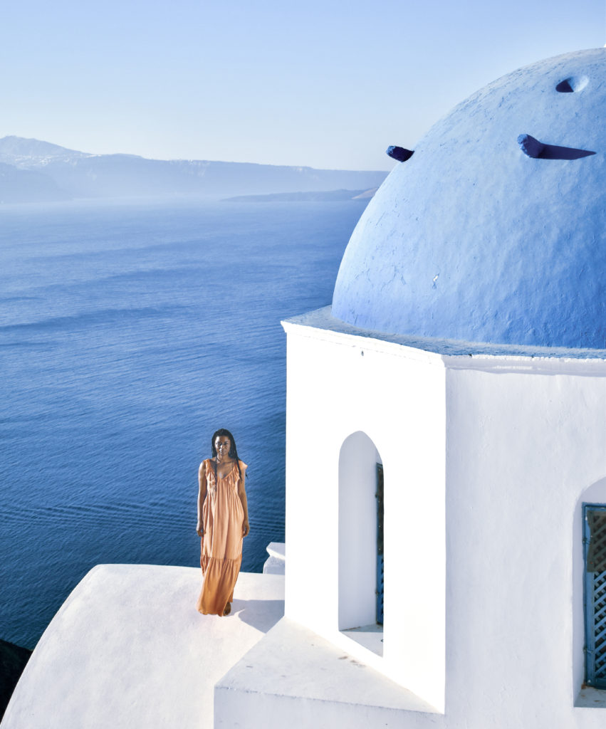 blue dome oia santorini